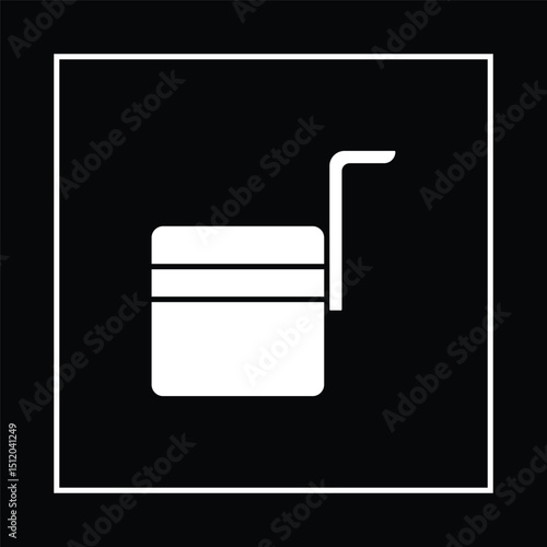 Measuring jug oil engine car illustration. Icon of oil meter for engine car vector