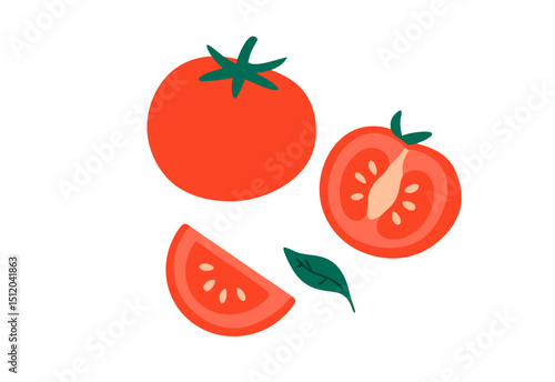 tomato  on white background 