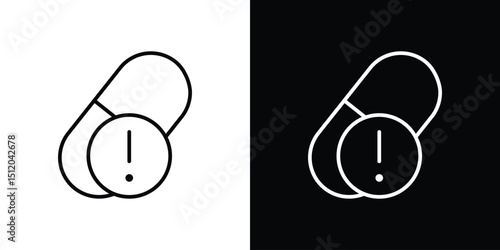 Overdose icon. Simple element illustration. outline and flat symbol design