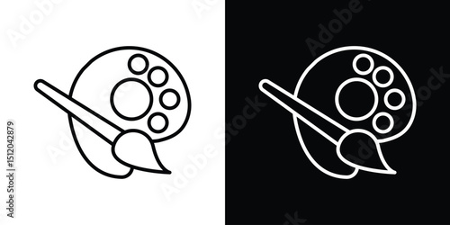 Paint icon. Simple element illustration. outline and flat symbol design