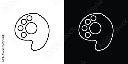 Palette icon. Simple element illustration. outline and flat symbol design