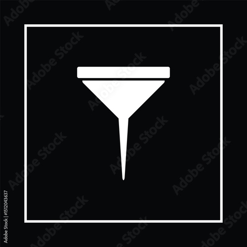 Oil funnel kit engine car illustration. Icon of oil refill tool vector