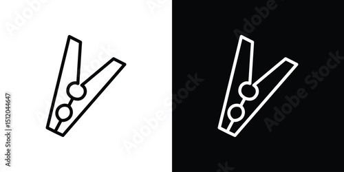 Peg icon. Simple element illustration. outline and flat symbol design
