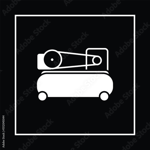 Air compressor icon for tire. illustration of air compressor refill vector