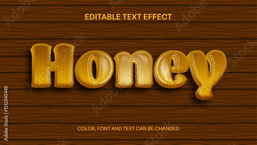 honey editable text effect	