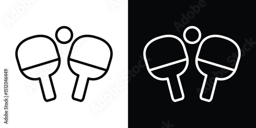 Ping pong icon. Simple element illustration. outline and flat symbol design