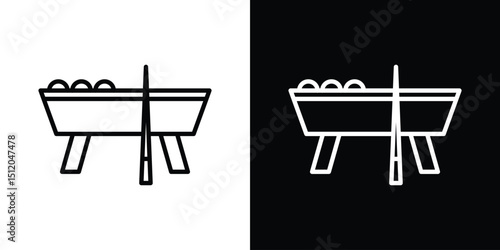 Pool table icon. Simple element illustration. outline and flat symbol design