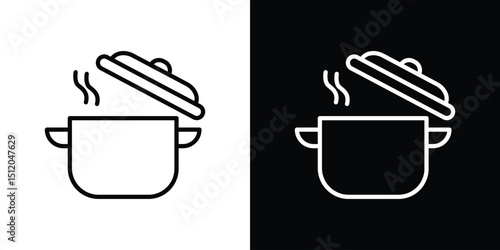 Pot icon. Simple element illustration. outline and flat symbol design