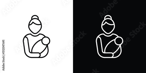 Postnatal care icon. Simple element illustration. outline and flat symbol design