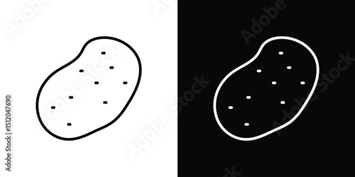 Potato icon. Simple element illustration. outline and flat symbol design