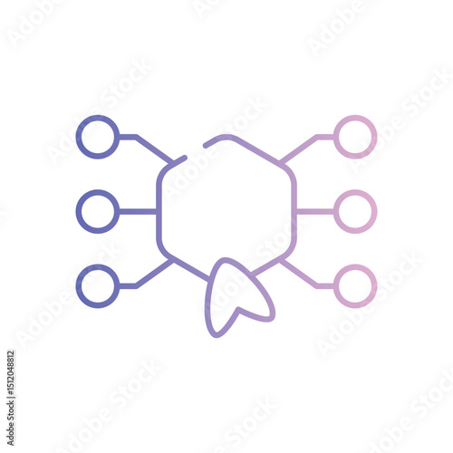 Interactivity vector icon stock illustration
