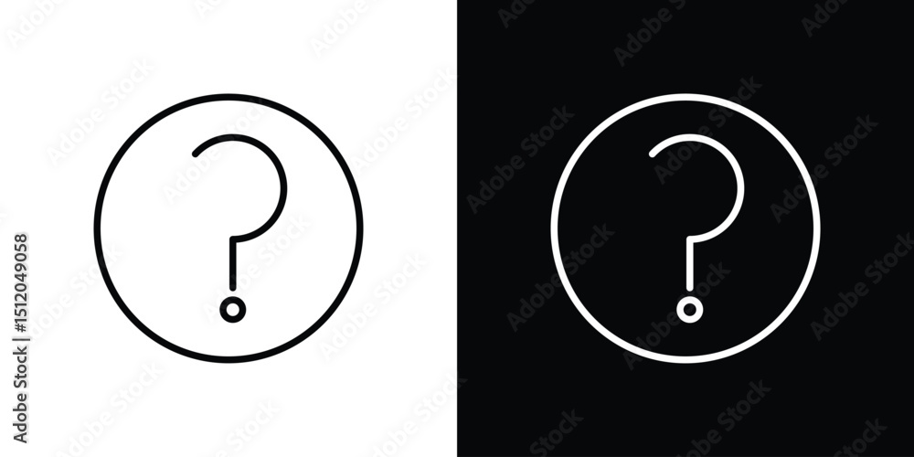 Question icon. Simple element illustration. outline and flat symbol design Question icon. Simple element illustration. outline and flat symbol design
