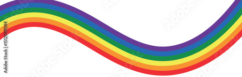 LGBTQ pride rainbow flag wave. Pride design Element for banners, Backgrounds, or banner templates. Gay, Lesbian, Bisexual, and Transgender Community. Vector Illustration.
