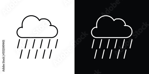 Rain icon. Simple element illustration. outline and flat symbol design