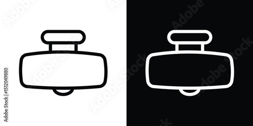 Rear mirror icon. Simple element illustration. outline and flat symbol design