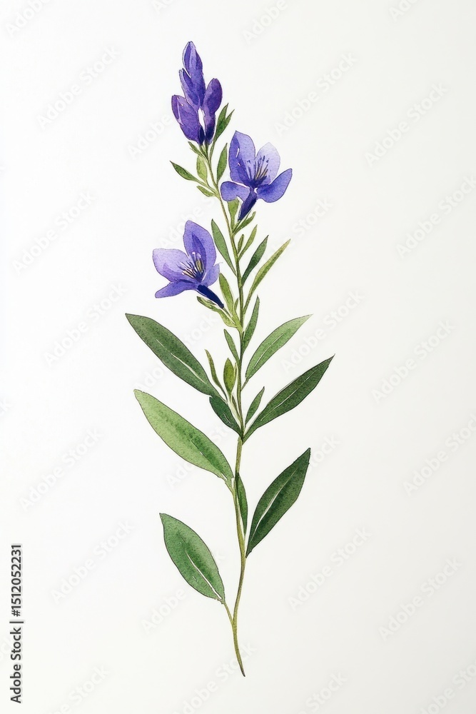 Obraz premium Olive leaf flower leaves illustration.