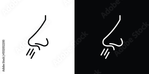 Runny nose icon. Simple element illustration. outline and flat symbol design