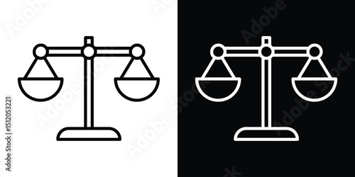 Scale icon. Simple element illustration. outline and flat symbol design