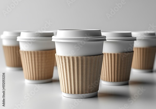 Wallpaper Mural Realistic Coffee Cup Mockup  High-Resolution 3D Render for Branding and Design Projects Torontodigital.ca