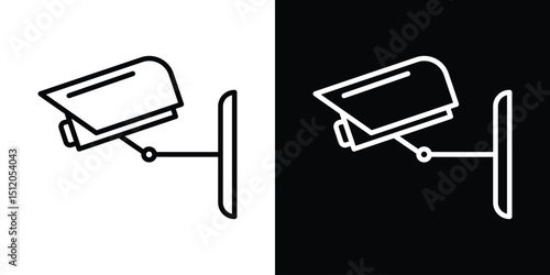 Security camera icon. Simple element illustration. outline and flat symbol design