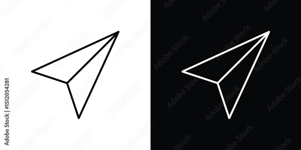 Fototapeta premium Send icon. Simple element illustration. outline and flat symbol design