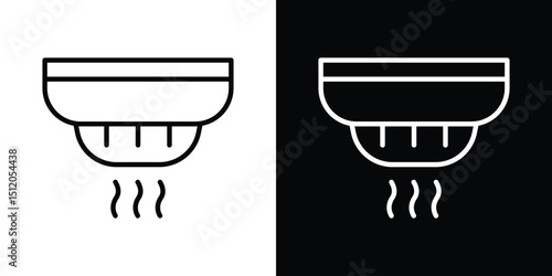 Sensor smoke icon. Simple element illustration. outline and flat symbol design