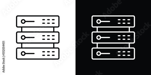 Server icon. Simple element illustration. outline and flat symbol design