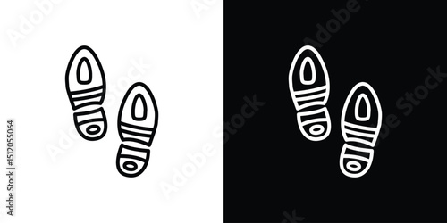 Shoe print icon. Simple element illustration. outline and flat symbol design