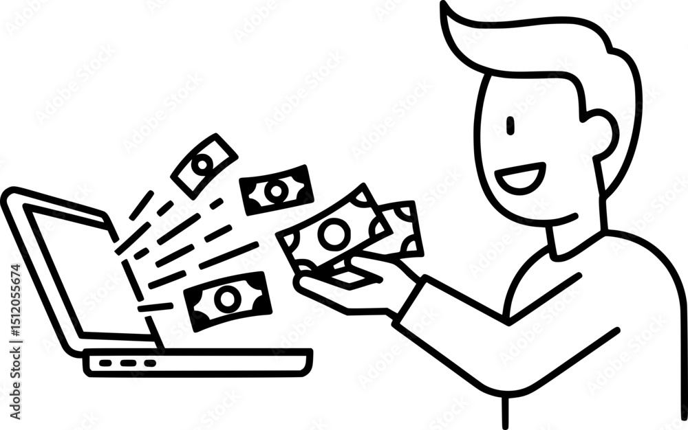 Stylish Money Icon for Finance Articles Stylish Money Icon for Finance Articles