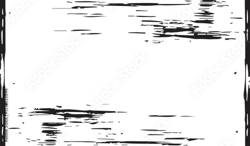 Abstract Black and White Grunge Texture Featuring Horizontal Distressed Lines. Distressed texture. Monochrome texture. 