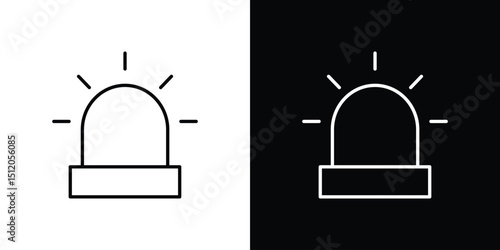 Siren icon. Simple element illustration. outline and flat symbol design