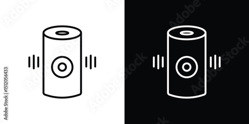 Smart speaker icon. Simple element illustration. outline and flat symbol design