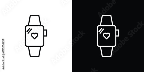 Smart watch icon. Simple element illustration. outline and flat symbol design