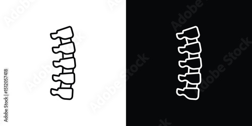 Spine icon. Simple element illustration. outline and flat symbol design