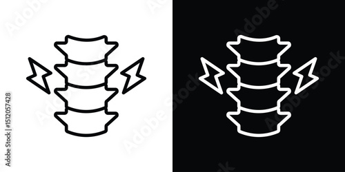 Spinal column icon. Simple element illustration. outline and flat symbol design