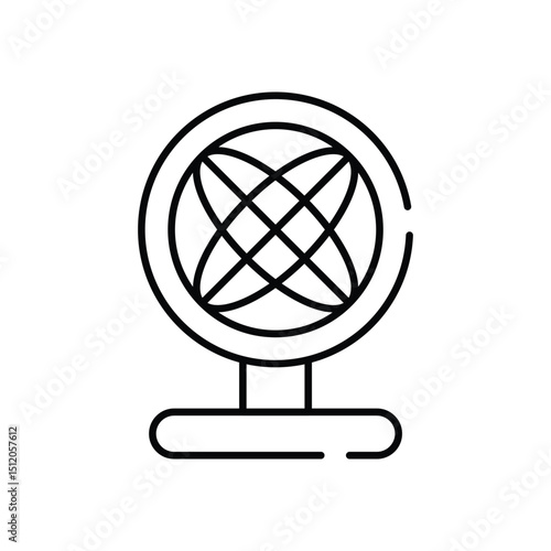 Rotational Axis vector icon stock illustration