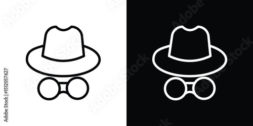 Spy icon. Simple element illustration. outline and flat symbol design
