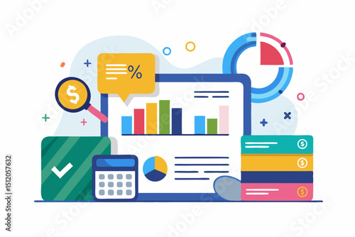 A close-up image of a person using a calculator while holding a credit card, symbolizing financial management, rising interest rates, and digital banking. Futuristic graphics including upward arrows, 