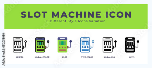 Slot machine icon vector for web. and mobile app