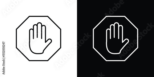 Wallpaper Mural Stop icon. Simple element illustration. outline and flat symbol design Torontodigital.ca