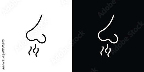 Stuffy nose icon. Simple element illustration. outline and flat symbol design