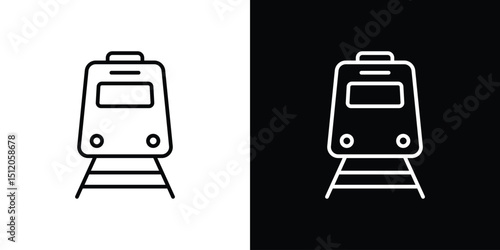 Subway icon. Simple element illustration. outline and flat symbol design