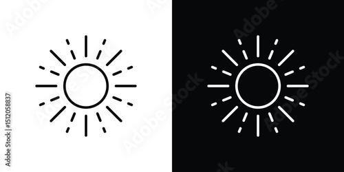 Sun icon. Simple element illustration. outline and flat symbol design