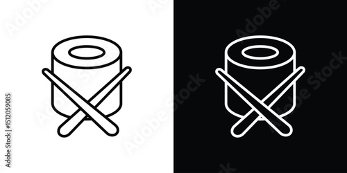 Sushi icon. Simple element illustration. outline and flat symbol design