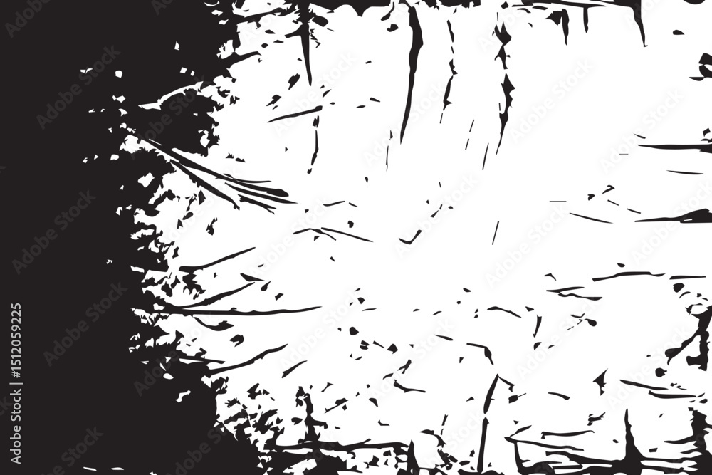 Naklejka premium Black and White Grunge Texture Background with Distressed and Scratched Edges. Monochrome texture. 