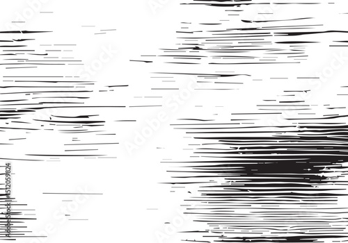 Abstract Black and White Grunge Texture Featuring Horizontal Distressed Lines. Distressed texture. Monochrome texture. 