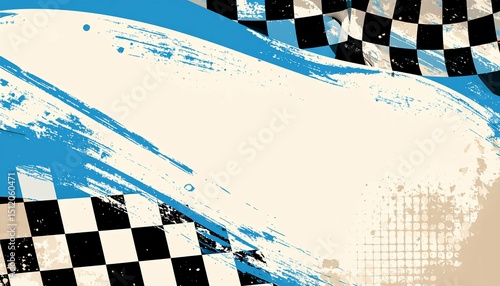 Grungy checkered flag racing backdrop - great for digital content