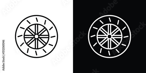 Tire icon. Simple element illustration. outline and flat symbol design