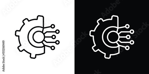 Transform icon. Simple element illustration. outline and flat symbol design