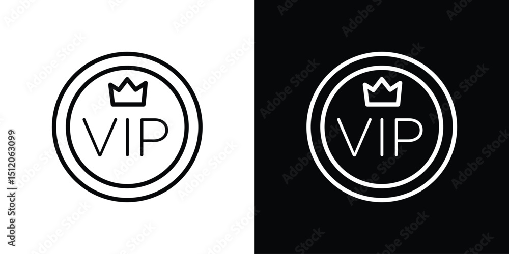 VIP icon. Simple element illustration. outline and flat symbol design VIP icon. Simple element illustration. outline and flat symbol design